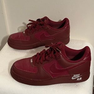 Nike Air Force One 1 Leather Premium Team Red